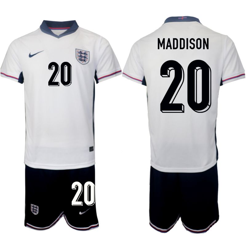 Men 2024-2025 Season England home white #20 Soccer Jersey->england jersey->Soccer Country Jersey